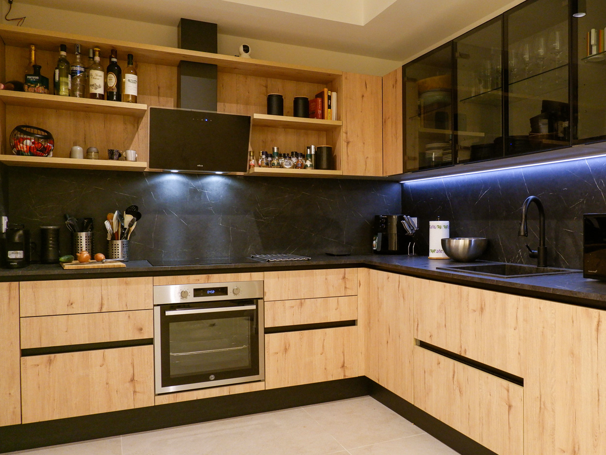 Open-plan kitchen and living room